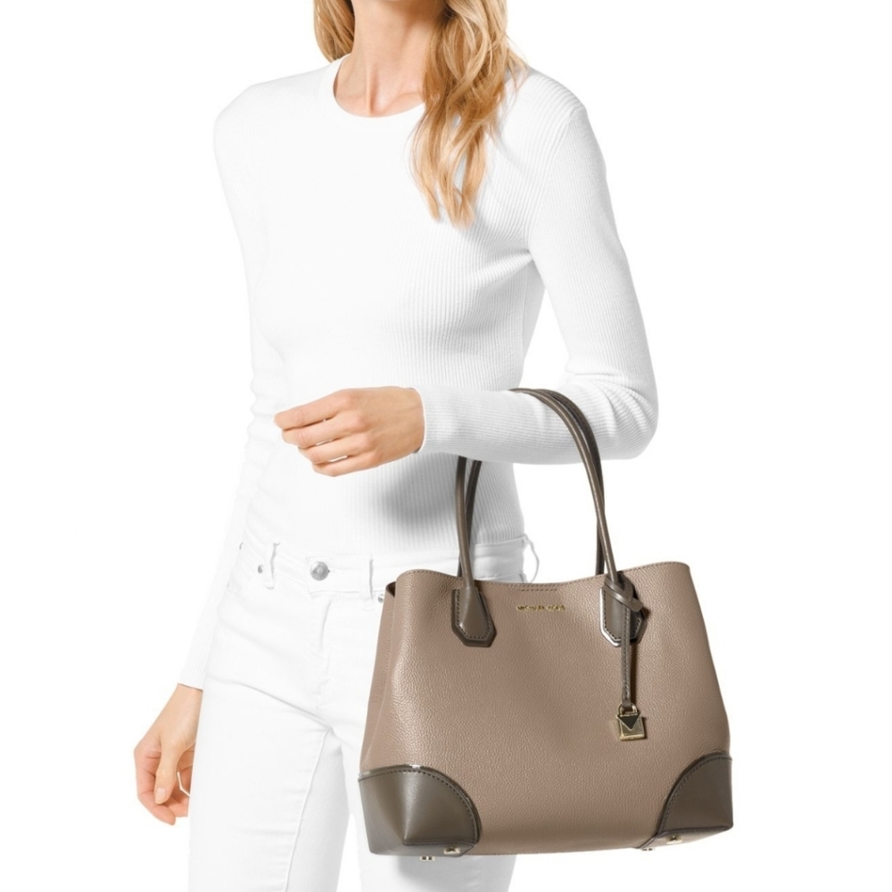 MICHAEL KORS TRUFFLE & MUSHROOM MERCER GALLERY TOTE